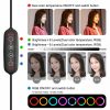 PULUZ 26cm RGB Színes LED Körfény körlámpa Ringlight + 110cm Tripod Állvány