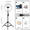 PULUZ 26cm RGB Színes LED Körfény körlámpa Ringlight + 110cm Tripod Állvány