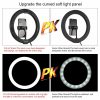 PULUZ 20cm LED Körfény Ringlight körlámpa + 65cm Asztalra rögzíthető Tartó Állvány-kar