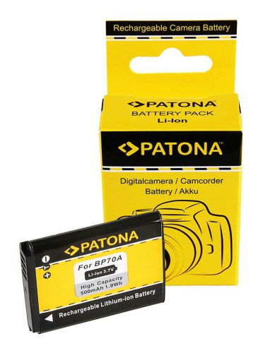 PATONA Samsung SLB-70A BP-70A akkumulátor 500 mAh - Samsung ES-65 ES-70 PL-80 PL-100 SL-50