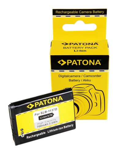 PATONA Samsung SLB-1137D akkumulátor 700 mAh - Samsung Digimax i85 L74 NV11 NV24 NV30 NV40 NV10