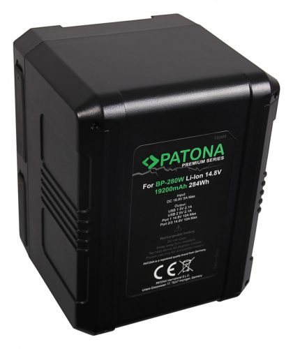 PATONA Prémium akkumulátor V-Mount 284Wh  Sony BP280W DSR 250P 600P 650P 652P 650P 652P