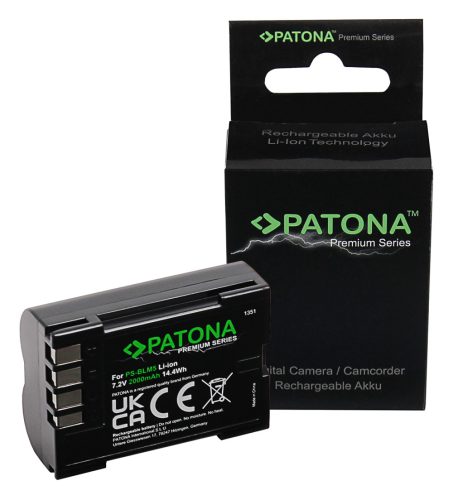 Patona Premium Olympus BLM1, BLM5 Akkumulátor 2000 mAh -E1 E3 E5 E300 E330 E500 E510 E520 C-8080 C-7070 C-5060 