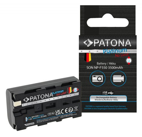 PATONA Platinum Sony NP-F550 Akkumulator 3500mAh -Sony F330 F530 F750 F930 F920 