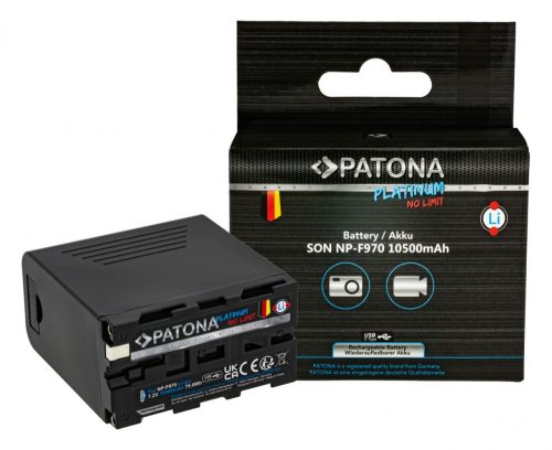 PATONA Platinum akkumulátor PD20W USB-C be/kimenettel  Sony NP-F970 F960 F950 PD20W USB-A 5V/2A