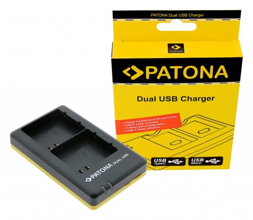 PATONA Dupla USB töltő  Arlo A-7A A-14 Pro 3 Pro 4 FB-1001 2GB VML2030 Ultra 2 USB-C kábellel együtt