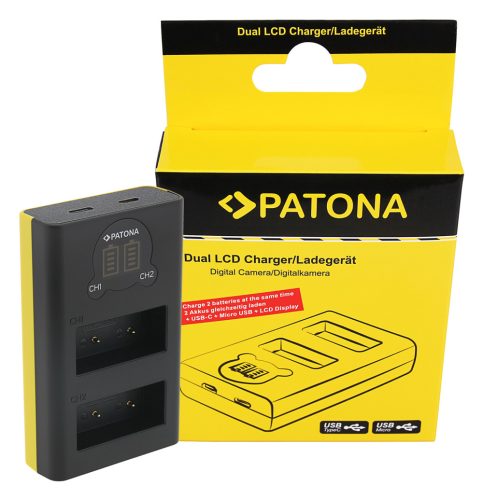 PATONA Fujifilm NP-W126S Töltő - Fuji W126S NPW126 Akkumulátor Utazó-Dupla Töltő (Charger)