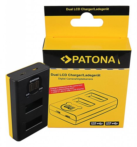 PATONA Dupla LCD USB  töltő  GoPro Max SPCC1B