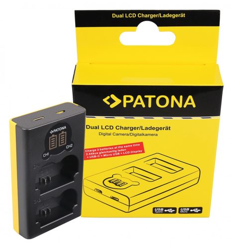 PATONA Fujifilm NP-W235 Töltő - W235 Akkumulátor utazó Dupla Töltő (Fujifilm X-T4 Charger)