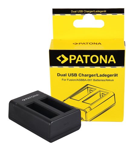 PATONA Dupla gyorstöltő  GoPro Fusion, ASBBA-001 Micro-USB kábellel együtt