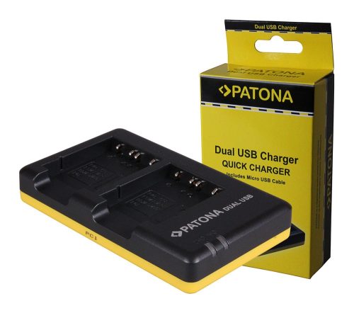 PATONA Dupla gyorstöltő  Sony NP-BG1 DSC H55 H70, Micro-USB kábellel együtt