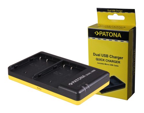 PATONA Panasonic DMW-BLF19E Töltő - BLF19 Akkumulátor Dupla-Töltő (Charger)