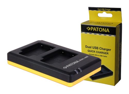 PATONA Dupla gyorstöltő Olympus Li40B, Li-40B Micro-USB kábellel együtt