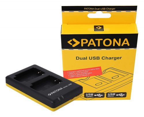 PATONA Sony NP-BX1 Töltő - Sony BX1 Akkumulátor Utazó-Dupla-Töltő (Charger)