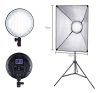 2-in-1 70x50cm 3200-5600K Dupla-Softbox Set 45W LED 210cm Állvánnyal - Fotó Studió világítás (Dupla Set)