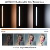 Andoer RGB LED-Cső Lámpa - 55cm 1000LM Színes 2500-9900K Cső-Videólámpa -2600mAh