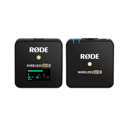 Rode Wireless GO II Single ultra kompakt, digitális vezeték nélküli mikrofon rendszer két csatornás vevővel, egy adóval, fekete