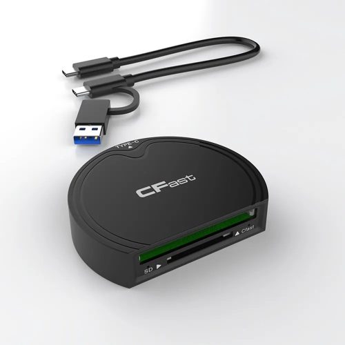 Rocketek 2in1 CFast PRO CFExpress (TypeB)/ SD 4.0 Kártyaolvasó és író (USB-A 3.0/ USB-C Type C)