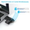 2in1 USB 3.0 Dual SD/ TF & MicroSD TF kártyaolvasó és író -OTG