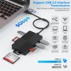 6in1 CFExpress/ SD/ TF/ MS/ XD/ USB 3.0 Kártyaolvasó - USB-C (Type-C) Memóriakártya Olvasó és Író