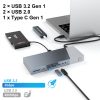 Rocketek 16 in 1 USB-C HUB dokkoló adapter - 3x USB 3.2, Type-C USB, SD & TF kártya olvasó, 3x 4K@60Hz HDMI, 100W PD HUB Dokkoló Állomás