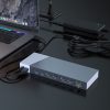 Rocketek 16 in 1 USB-C HUB dokkoló adapter - 3x USB 3.2, Type-C USB, SD & TF kártya olvasó, 3x 4K@60Hz HDMI, 100W PD HUB Dokkoló Állomás