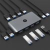 8in1 USB 3.0- 4+4x USB-A HUB Dokkoló Állomás