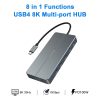 8in1 3x USB-C (Type C), 3x USB-A, HDMI 2.1, PD100W -HUB Dokkoló Állomás