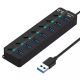 7 in 1 8xUSB 3.0 dokkoló - USB HUB Állomás