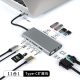 11in1 2x USB-C (Type-C), 4x USB-A, HDMI 4K, VGA, RJ45, 3.5mm Jack, SD, TF Kártyaolvasó -PD-60W HUB Dokkoló Állomás