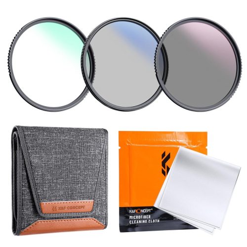 K&F Concept 46mm 3-in-1 Filter Kit: MCUV +CPL +ND4 szűrő - Objektív Filter Set