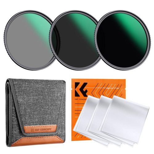 K&F Concept 49mm 3in1 Filter Kit: ND8 +ND64 +ND1000 Szűrő -Nano-X Objektív Filter Set