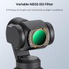 K&F Concept DJI Osmo Pocket 3 2in1 ND2-32 & ND32-512 Variabilis ND-Szűrő Filter