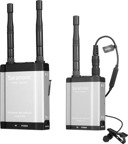 Saramonic Vlink2 Kit1, 2,4 GHz-es kétirányú kommunikációs vezeték nélküli mikrofonrendszer (TX+RX)