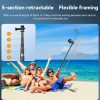 TELESIN 120cm Akciókamera Carbon-Fiber Monopod - Szuper hosszú Szénszálas Teleszkópos Selfie bot [GP-MNP-002]