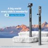 TELESIN 300cm Akciókamera Carbon-Fiber Monopod - Szuper hosszú Szénszálas Teleszkópos Selfie bot