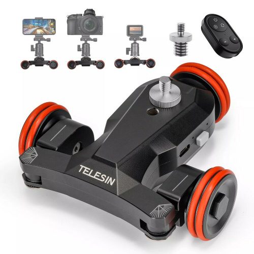 TELESIN Motoros Kamera Dolly Slider - Intelligens Fényképező/ DSLR/ Mobil Kocsi Távirányító-val