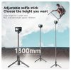 TELESIN 1.3M Akciókamera & Okostelefon Selfie-bot / Monopod / Tripod - Bluetooth Távirányítós szelfi stick (130cm) [TE-RCSS-003]