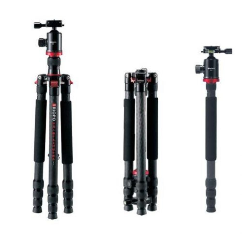 TRIOPO GT-3108 Carbon Fiber Szénszálas Tripod +Q2 Gömbfej (165cm Állvány) - Fekete