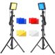 TRIOPO 2db TTV-84-KIT RGB LED videó fény + 210cm Állvány Set (2db)