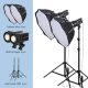 Triopo XL-80 Softbox Set - 2db 80W 5600K 90cm Softbox Állvány Kit