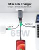 UGREEN 65W Nexode 2xUSB-C (Type-C) / USB-A Töltő - Charger [CD244]