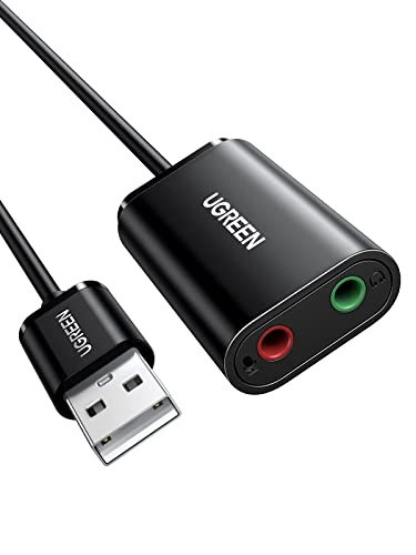 UGREEN USB-2x Jack 3.5 TRS Audió Átalakító - Mikrofon Adapter [US205]