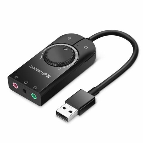 UGREEN USB-Jack 3.5mm/ TRS/ TRRS Audió Adapter - Átalakító (15cm) [CM129]