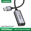 UGREEN USB 3.0 Ethernet 1Gbps RJ45 Alu Lan Adapter, Átalakító Kábel [CM209]