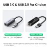 UGREEN USB 3.0 Ethernet 1Gbps RJ45 Alu Lan Adapter, Átalakító Kábel [CM209]