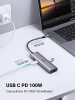 UGREEN 7-in-1 USB-C (Type-C) -2xUSB-A/ 4K HDMI/ RJ45 Ethernet/ SD, TF Kártyaolvasó HUB [CM512]