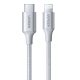 UGREEN US304 USB-C 2.0-Lightning Kábel, 3A, 1m (ezüst)