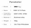 Sony A7III L plate markolat