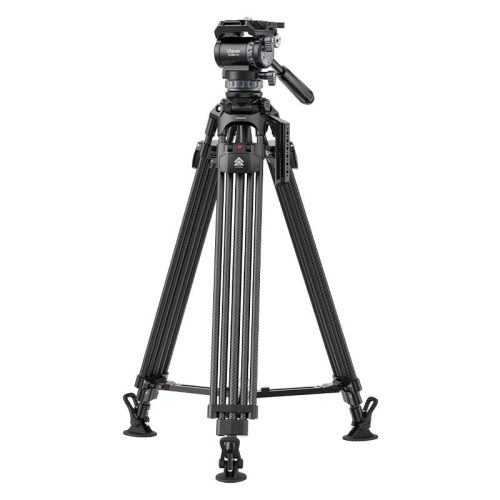 Ulanzi VideoFast Carbon Fiber tripod / kameraállvány - nagy teherbírású állvány +videó fluid fej (78,5-164 cm)